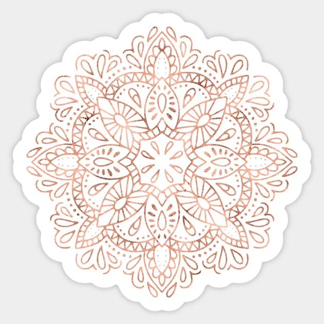 Rosegold Revolution Metallic Mandala Sticker by NatureMagick